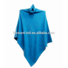 100% Cashmere high neck poncho